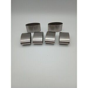 Vtg Old Hall Napkin Rings Stainless Steel Oval MCM